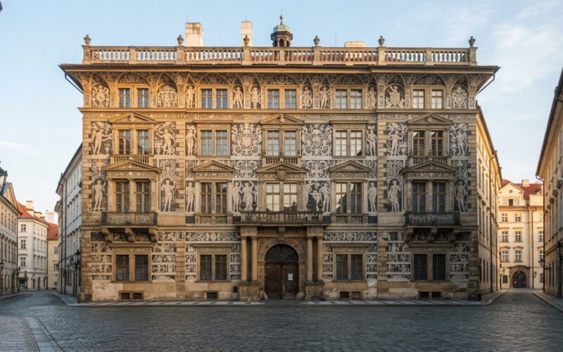 Fasada historicke novorenesancni budovy